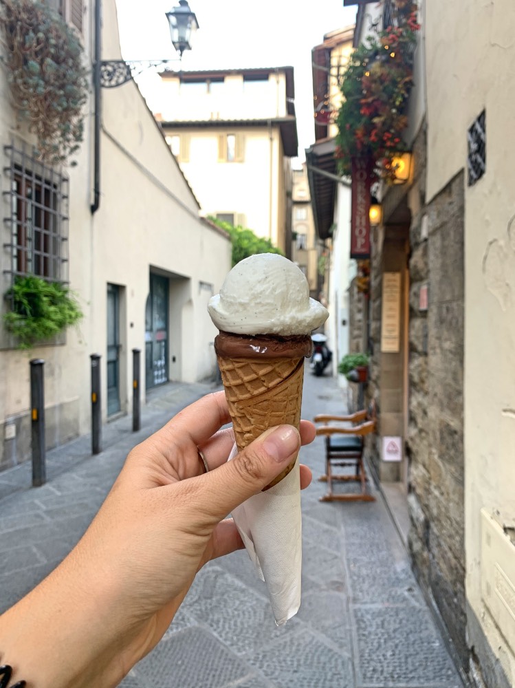 Un rico helado de la Gelateria della Passera, en Florencia