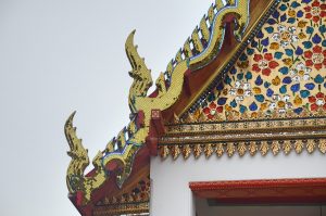 Detalles de uno de los edificios del Wat Pho