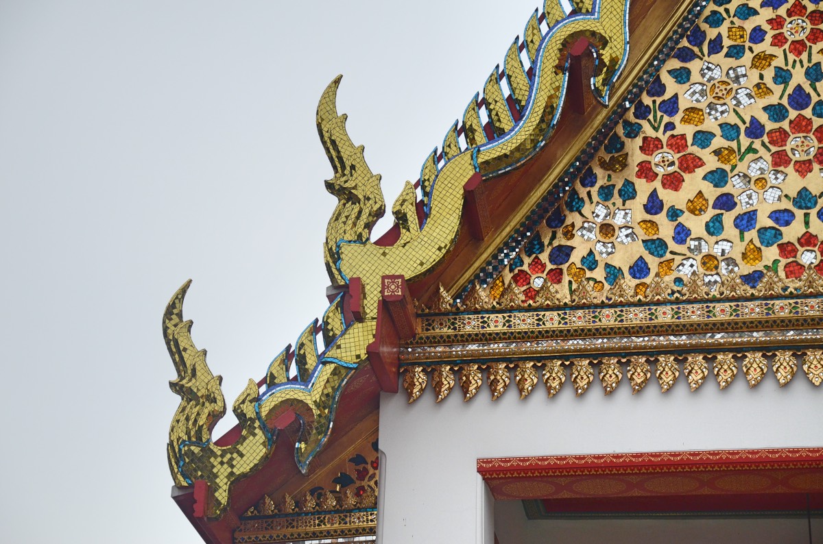 Detalles de uno de los edificios del Wat Pho