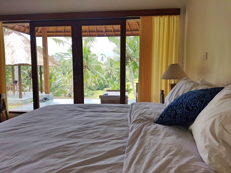 Dónde dormir en Bali: villa frente a los arrozales en Ubud