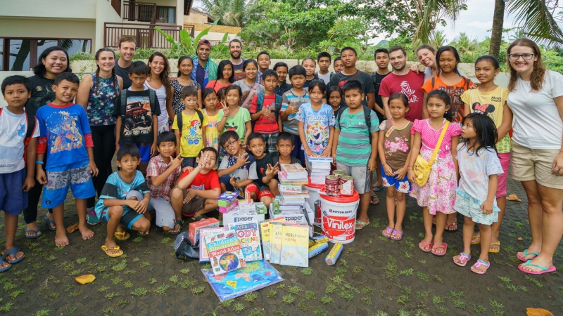 trip-drop en Bali: foto de familia
