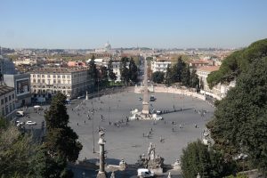 La Piazza del Popolo desde la Terraza de Pincio