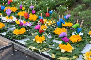 Krathongs a la venta. Loy Krathong en Chiang Mai