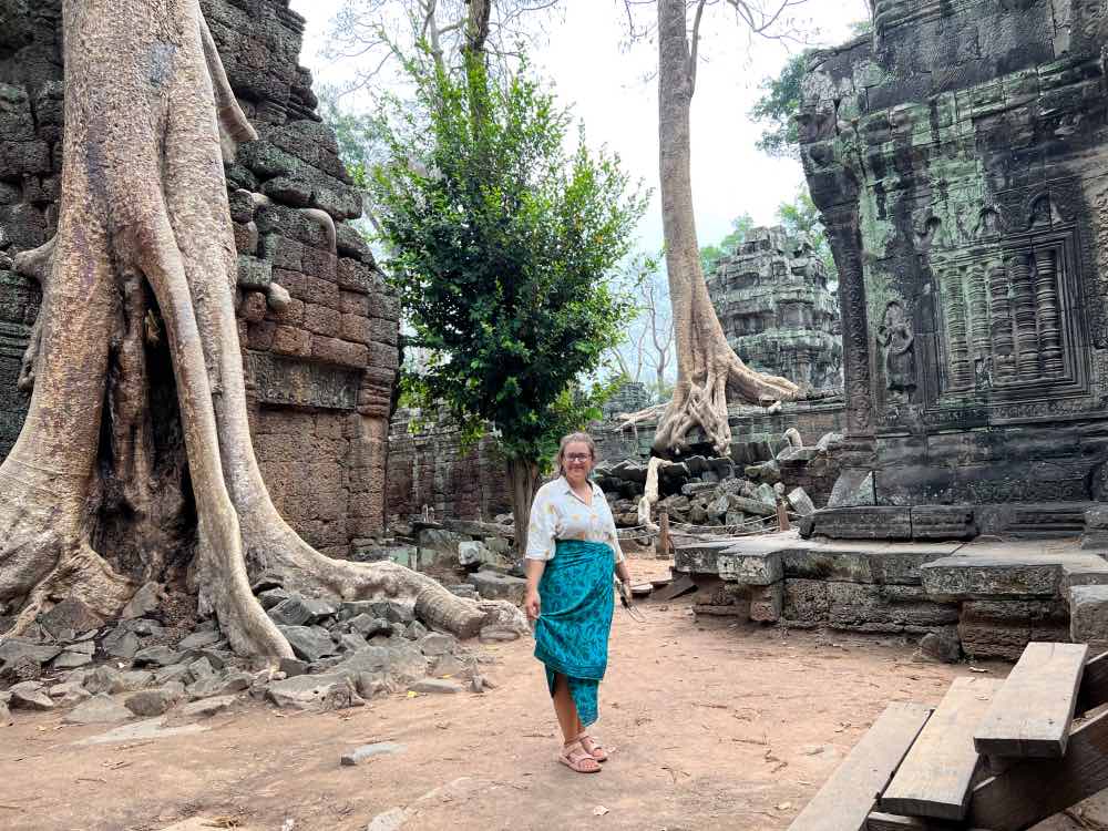 En el templo Ta Prohm, uno de los mejores templos de Angkor