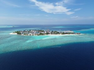 La isla de Gulhi a vista de dron