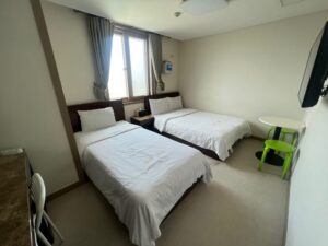 Nuestro alojamiento en Jeju City