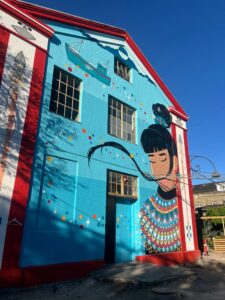 Uno de los murales en Christiania
